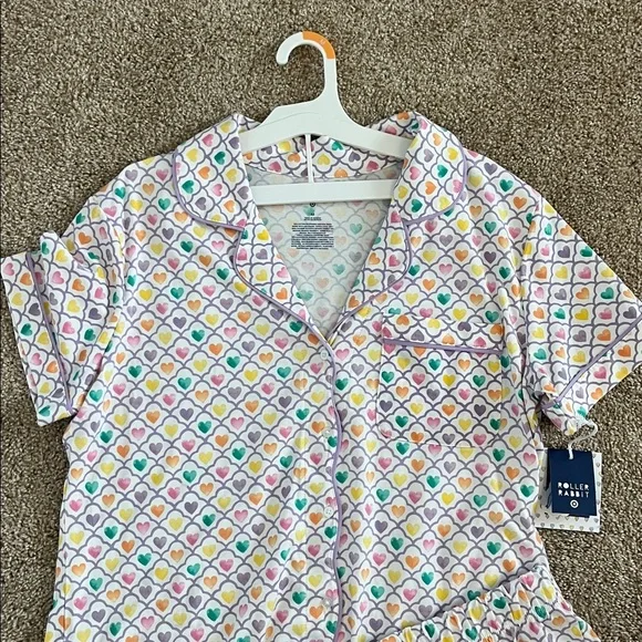 Roller Rabbit Store Exclusive Geo Hearts Shorts Pajama Set